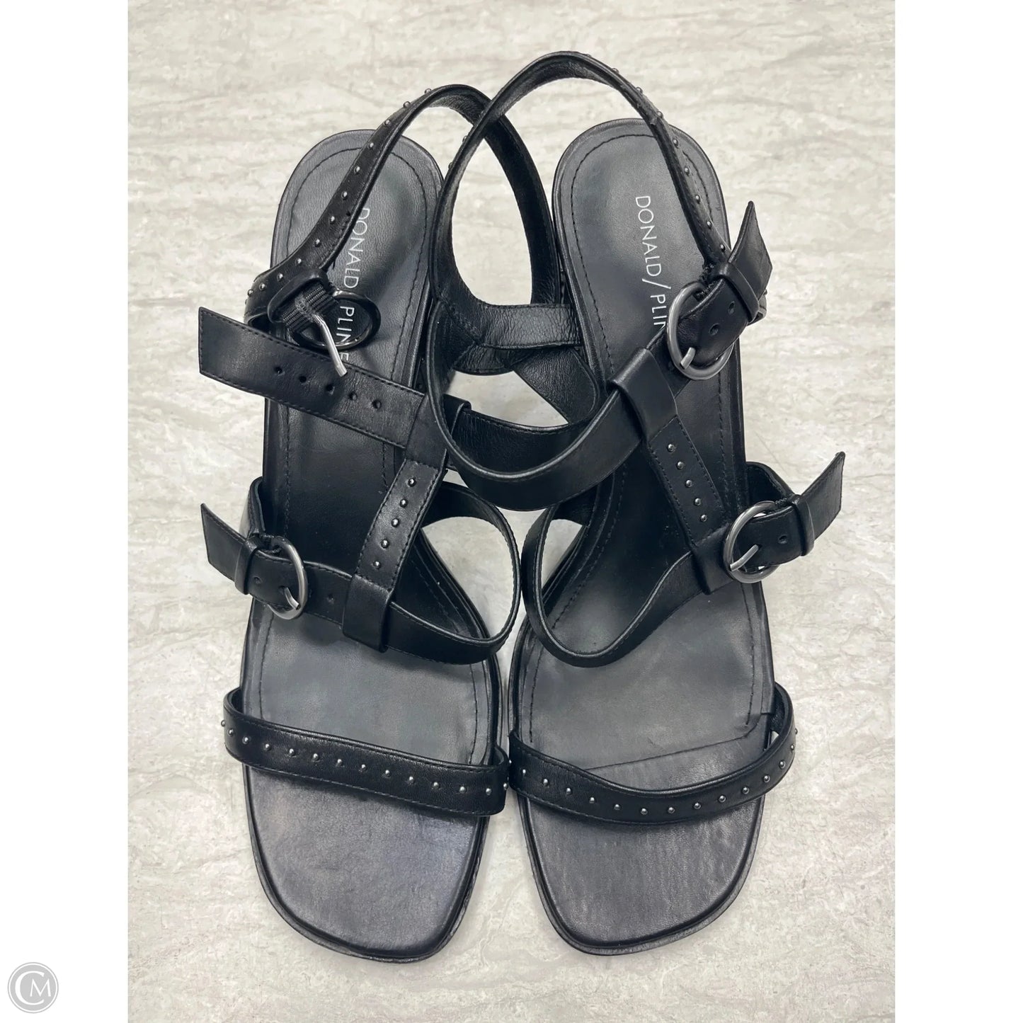 Sandals Heels Block By Donald Pliner In Black, Size: 11