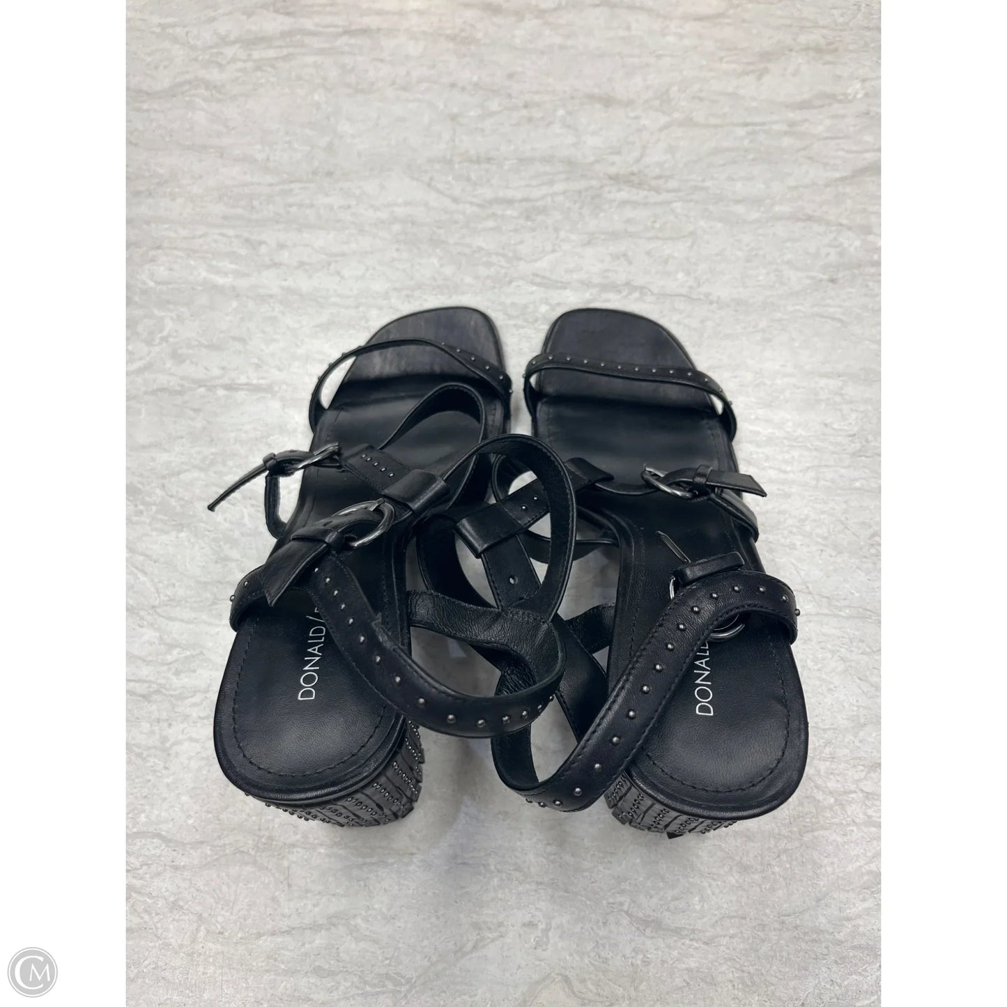 Sandals Heels Block By Donald Pliner In Black, Size: 11