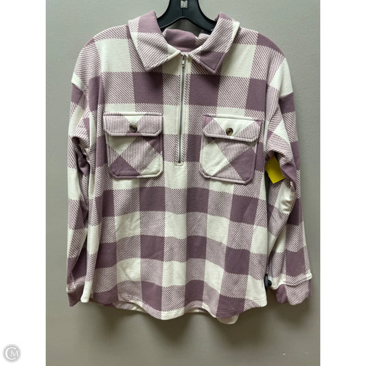 Jacket Shirt By Cuddl Duds In Plaid Pattern, Size: S