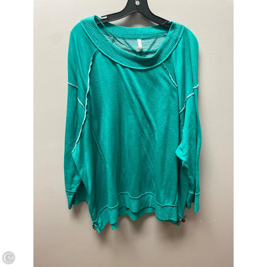 Athletic Sweatshirt Crewneck By Free People In Green, Size: Xsp