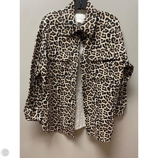 Jacket Denim By H&m In Animal Print, Size: S