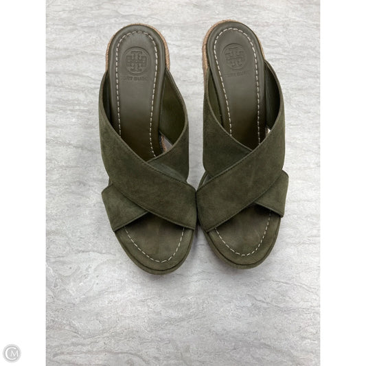 Sandals Designer By Tory Burch In Green, Size: 6.5