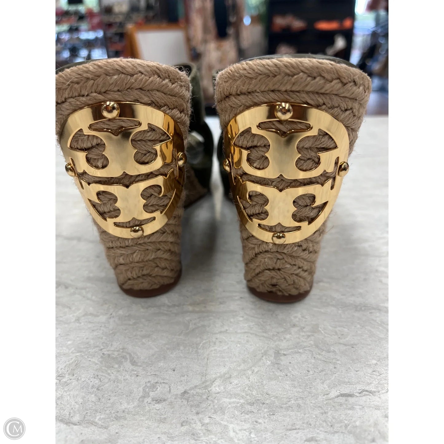 Sandals Designer By Tory Burch In Green, Size: 6.5