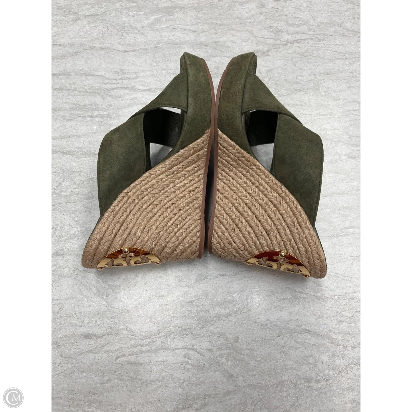 Sandals Designer By Tory Burch In Green, Size: 6.5