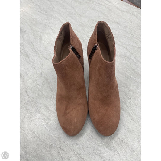 Boots Ankle Heels By H For Halston In Tan, Size: 7.5