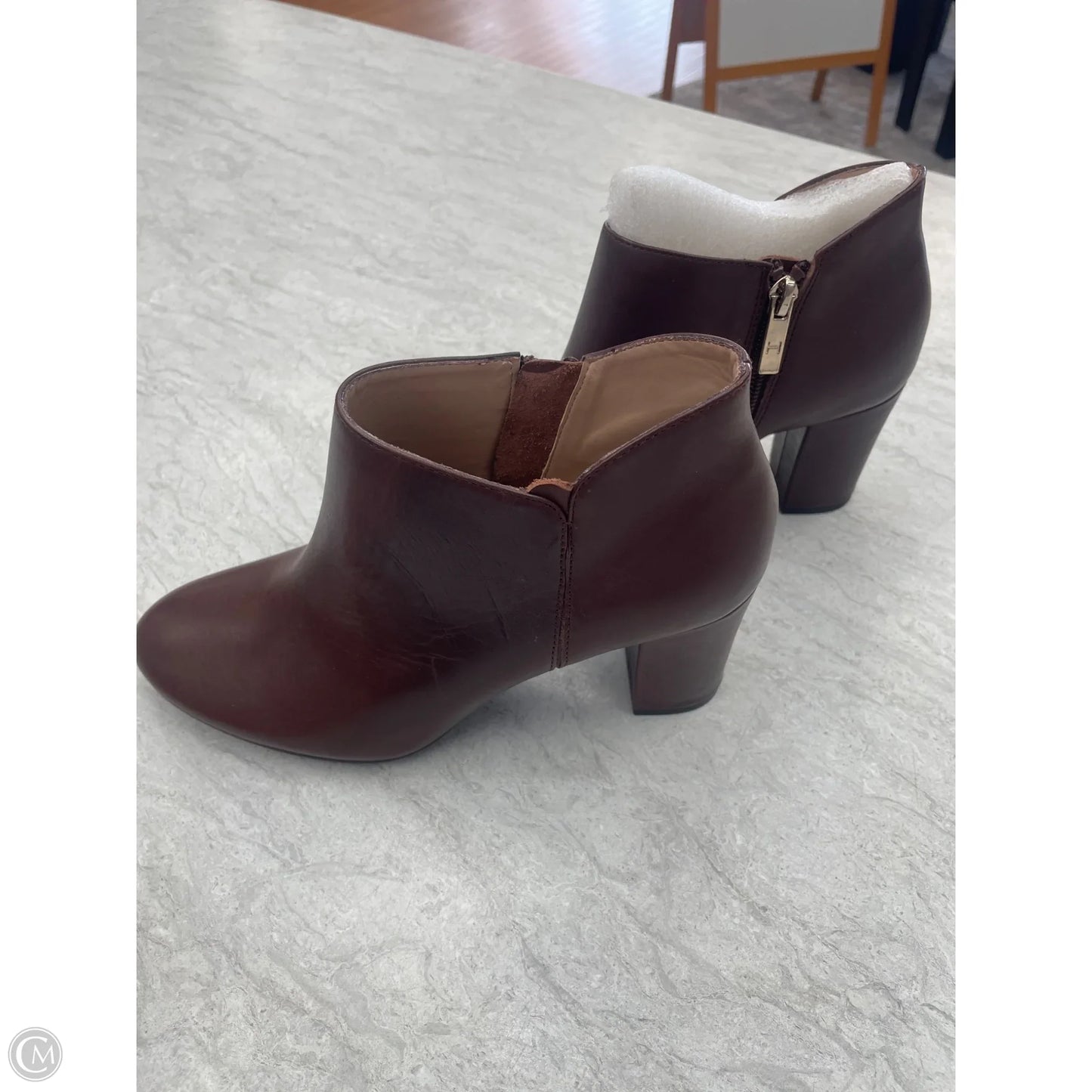 Boots Ankle Heels By H For Halston In Brown, Size: 7.5