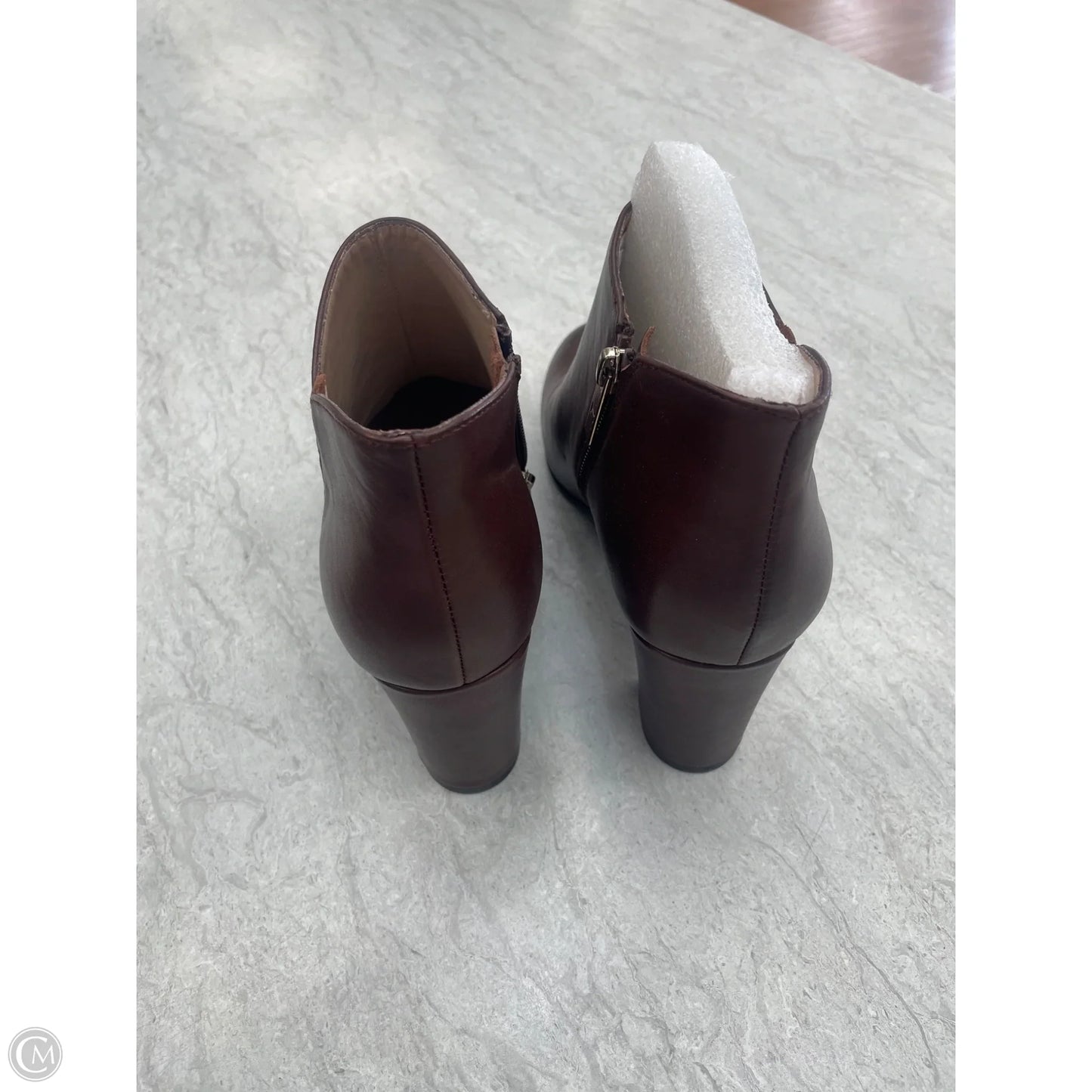 Boots Ankle Heels By H For Halston In Brown, Size: 7.5