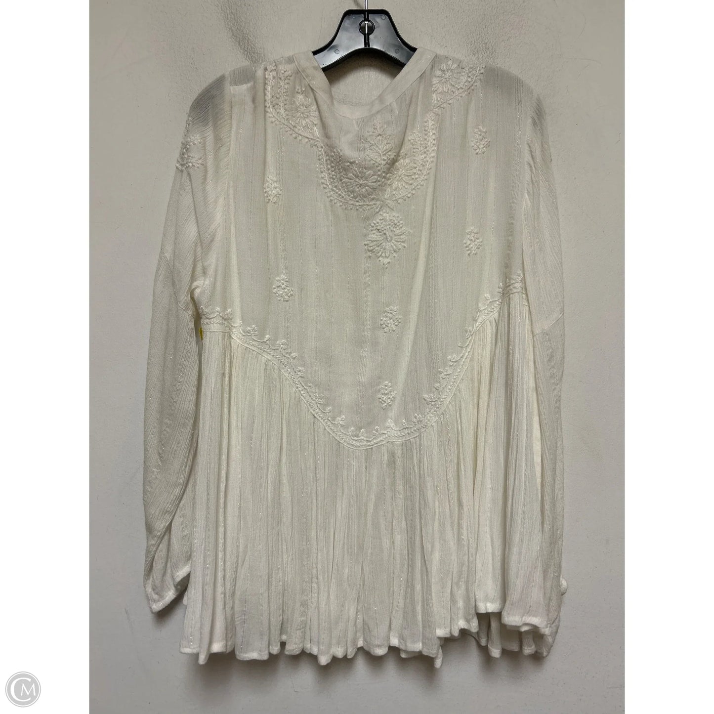 Top Long Sleeve By Rachel Zoe In White, Size: L
