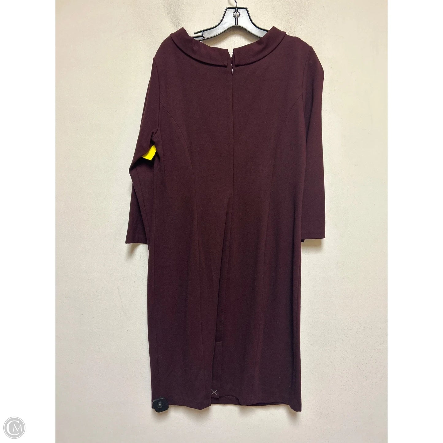 Dress Casual Midi By Talbots In Maroon, Size: L