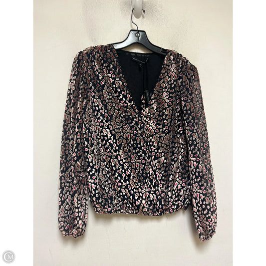 Top Long Sleeve By White House Black Market In Animal Print, Size: S