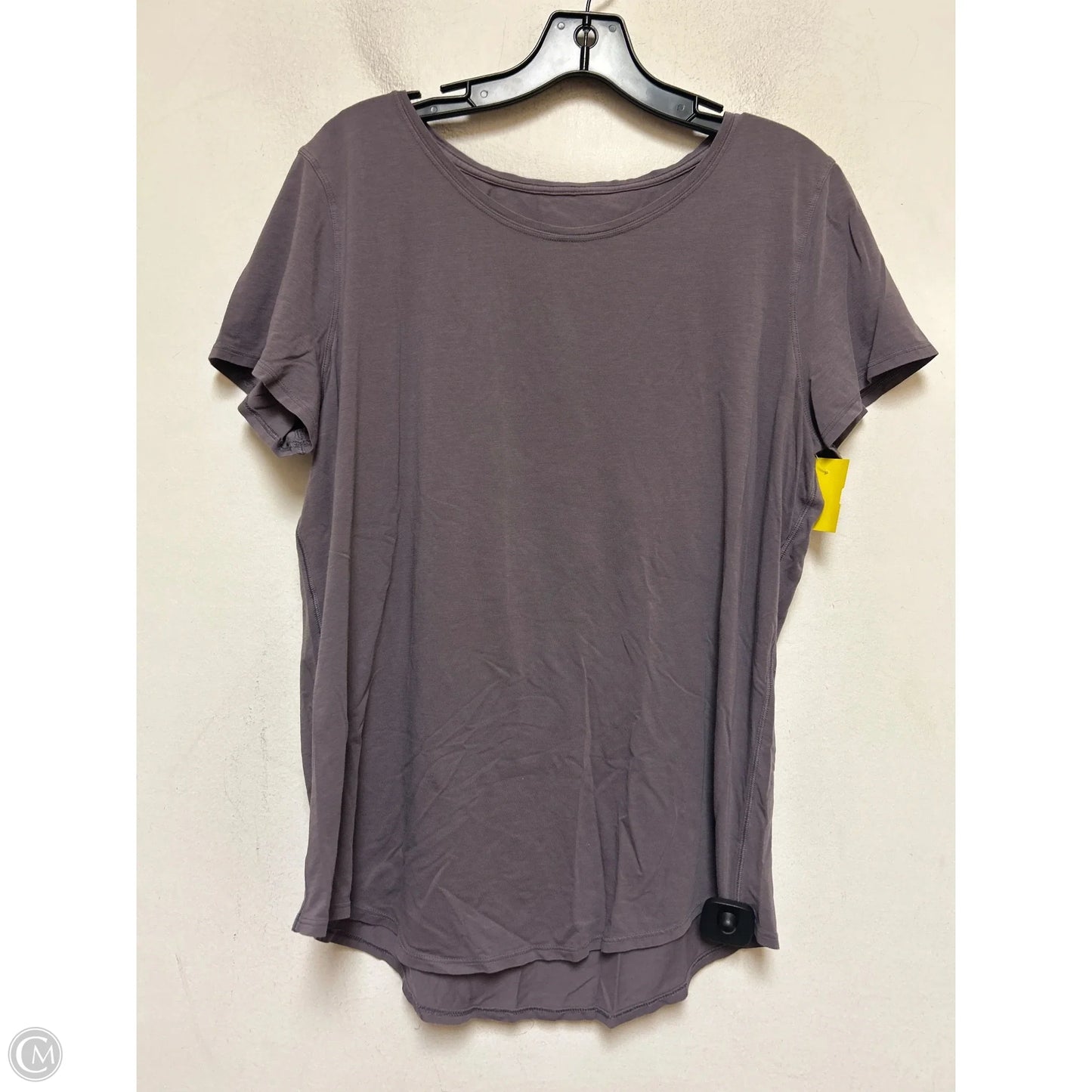 Athletic Top Short Sleeve By Lululemon In Purple, Size: L