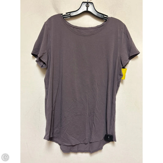 Athletic Top Short Sleeve By Lululemon In Purple, Size: L