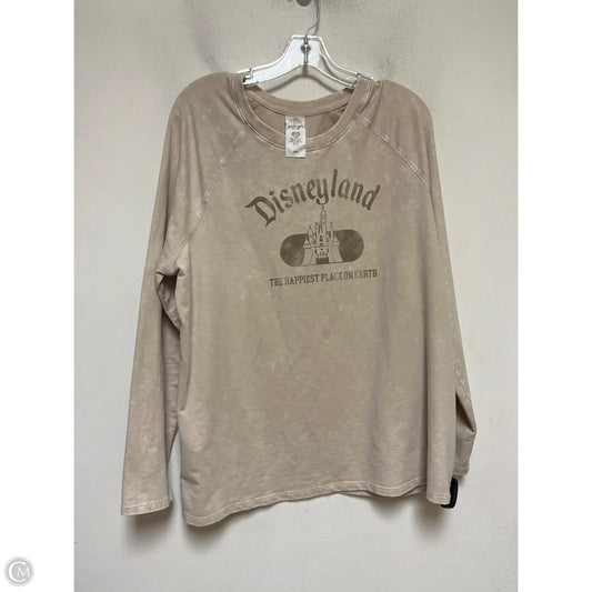 Top Long Sleeve By Disney In Cream, Size: Xl
