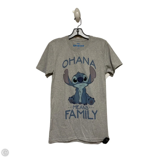 Top Short Sleeve Basic By Disney In Grey, Size: S