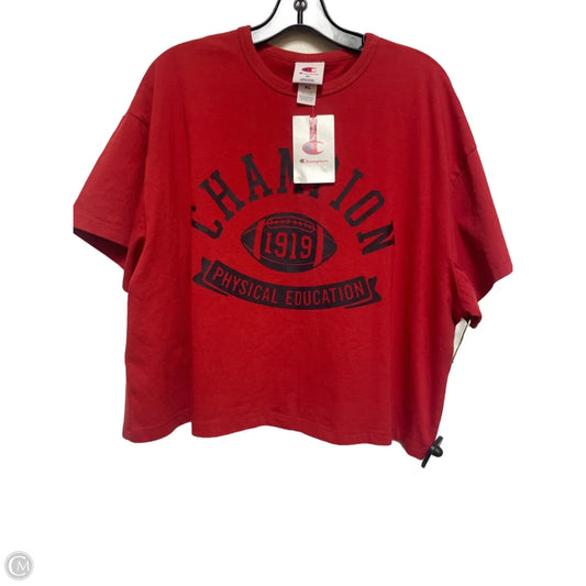 Top Short Sleeve Basic By Champion In Red, Size: Xl