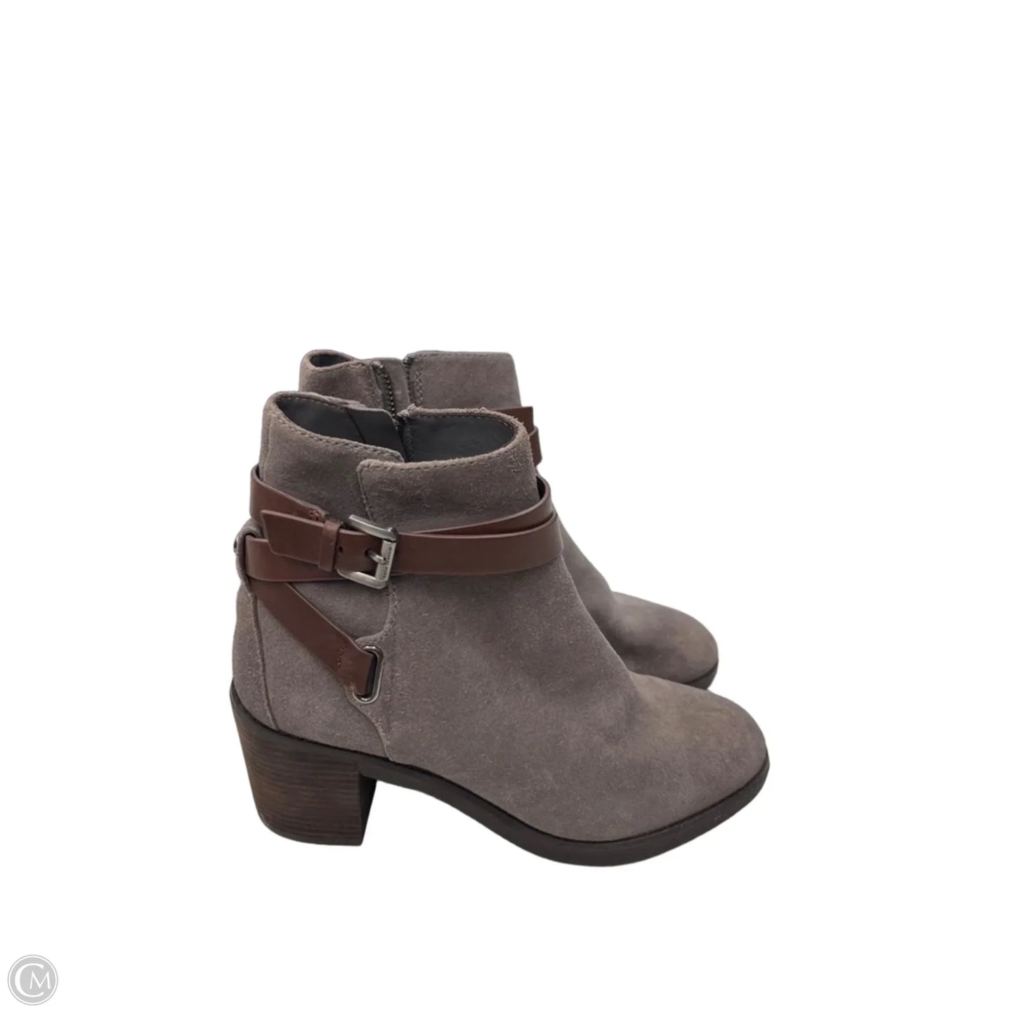 Boots Ankle Heels By Michael By Michael Kors In Brown & Grey, Size: 5