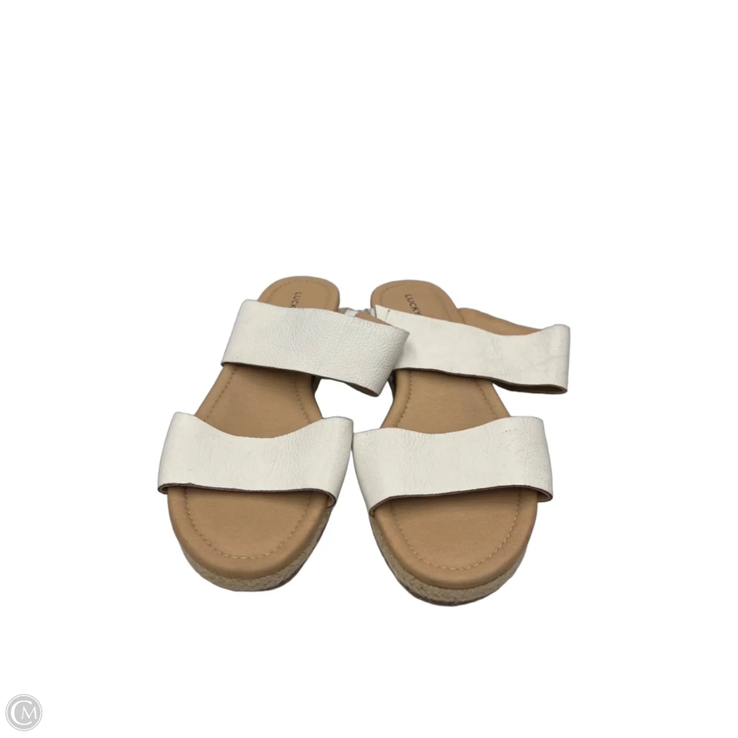 Sandals Flats By Lucky Brand In Tan & White, Size: 9.5