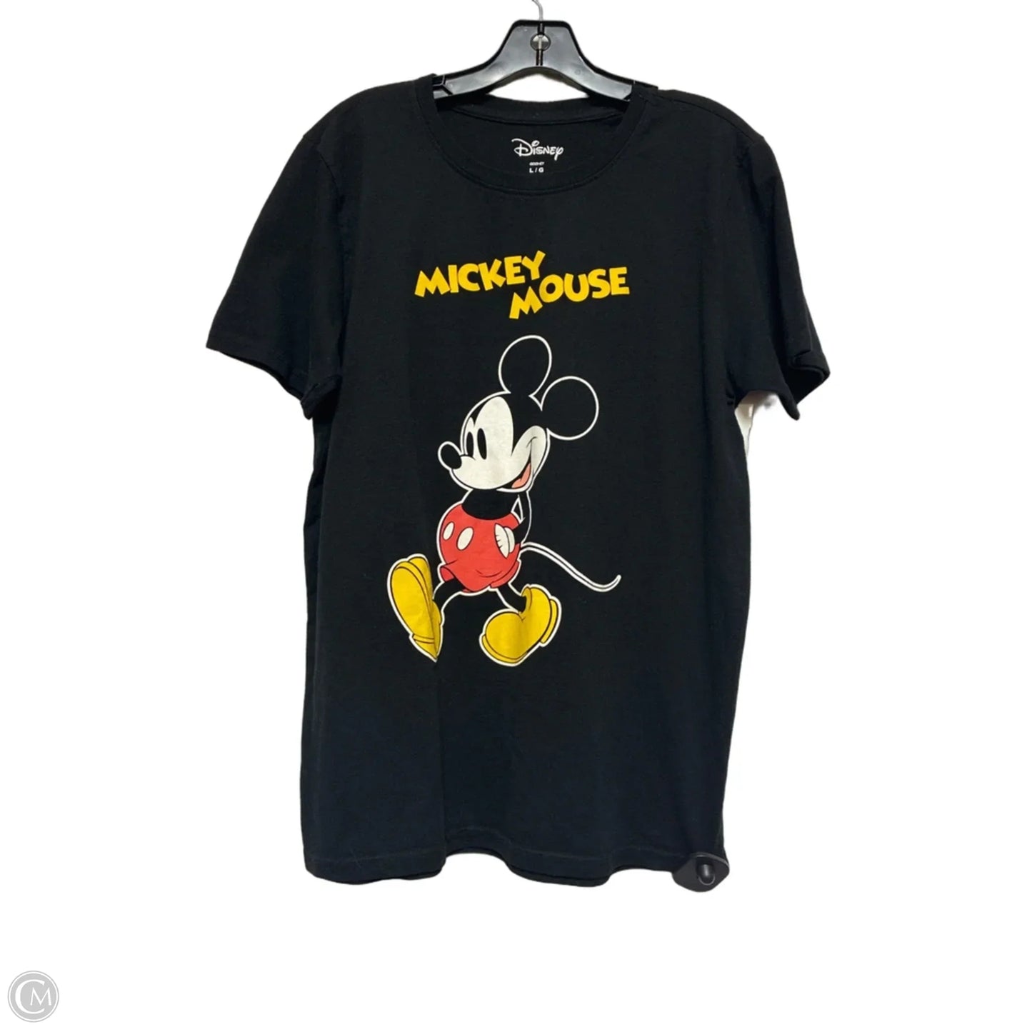 Top Short Sleeve Basic By Disney In Black, Size: L