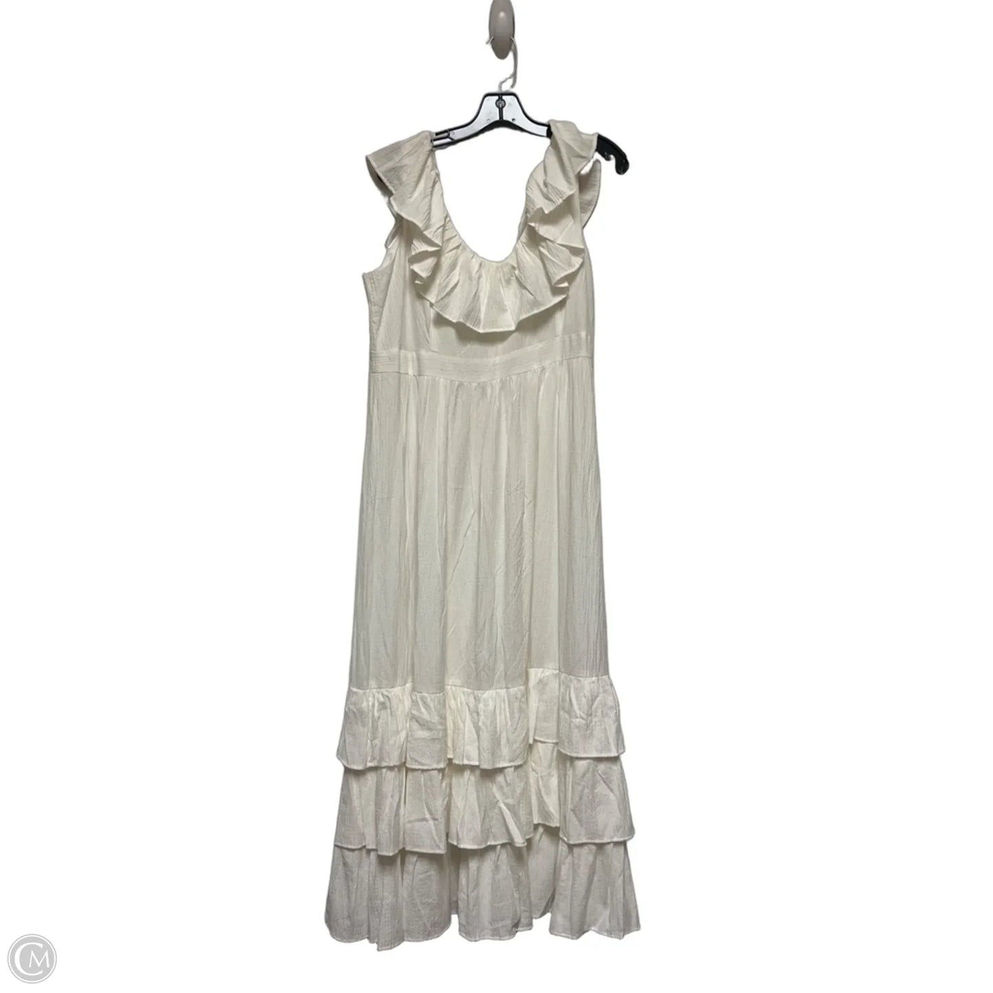 Dress Casual Maxi By Calvin Klein In White, Size: L