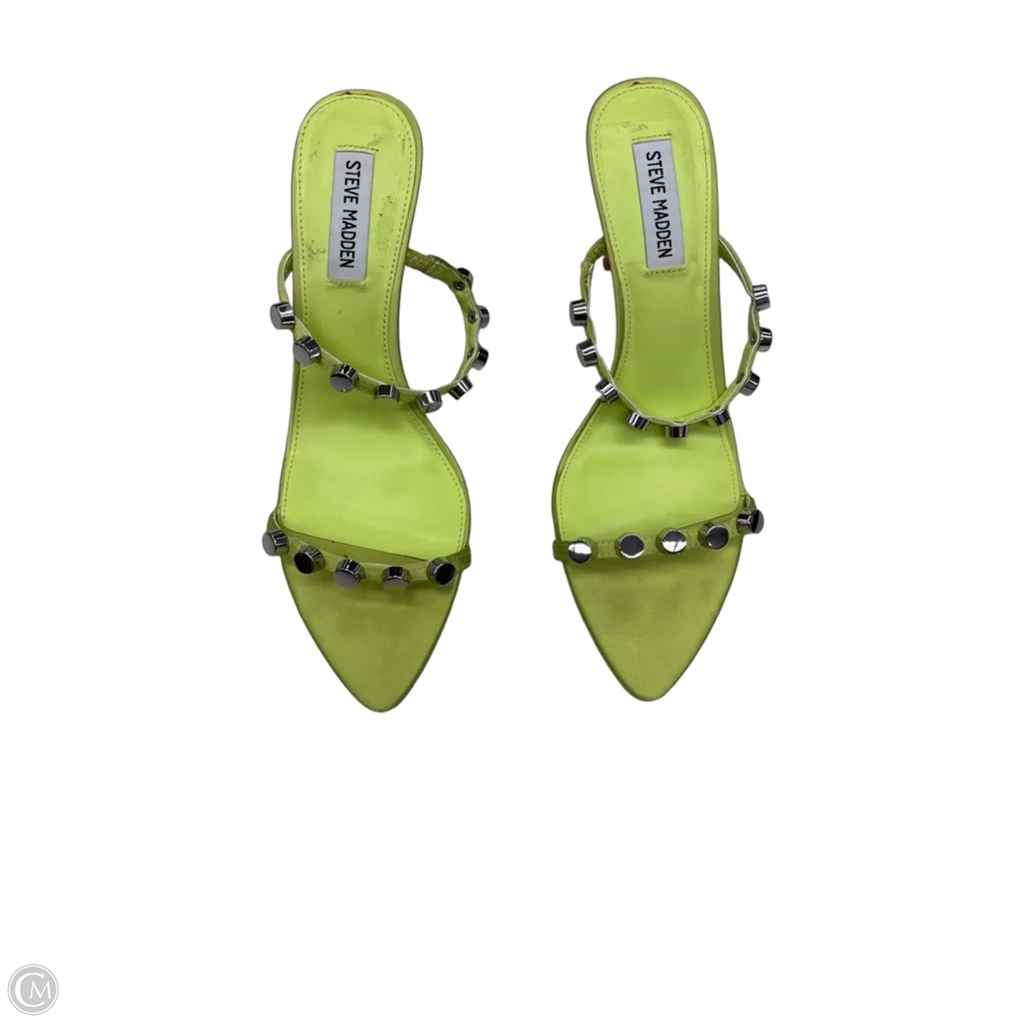 Sandals Heels Stiletto By Steve Madden In Green, Size: 8