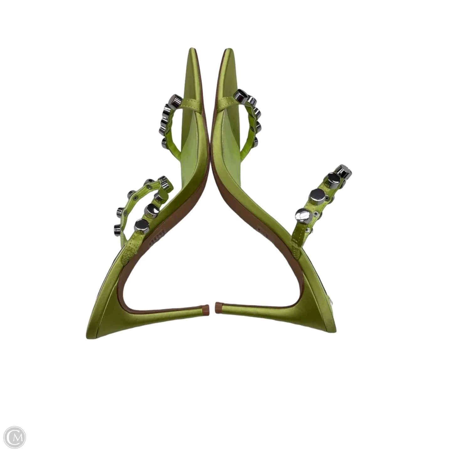 Sandals Heels Stiletto By Steve Madden In Green, Size: 8