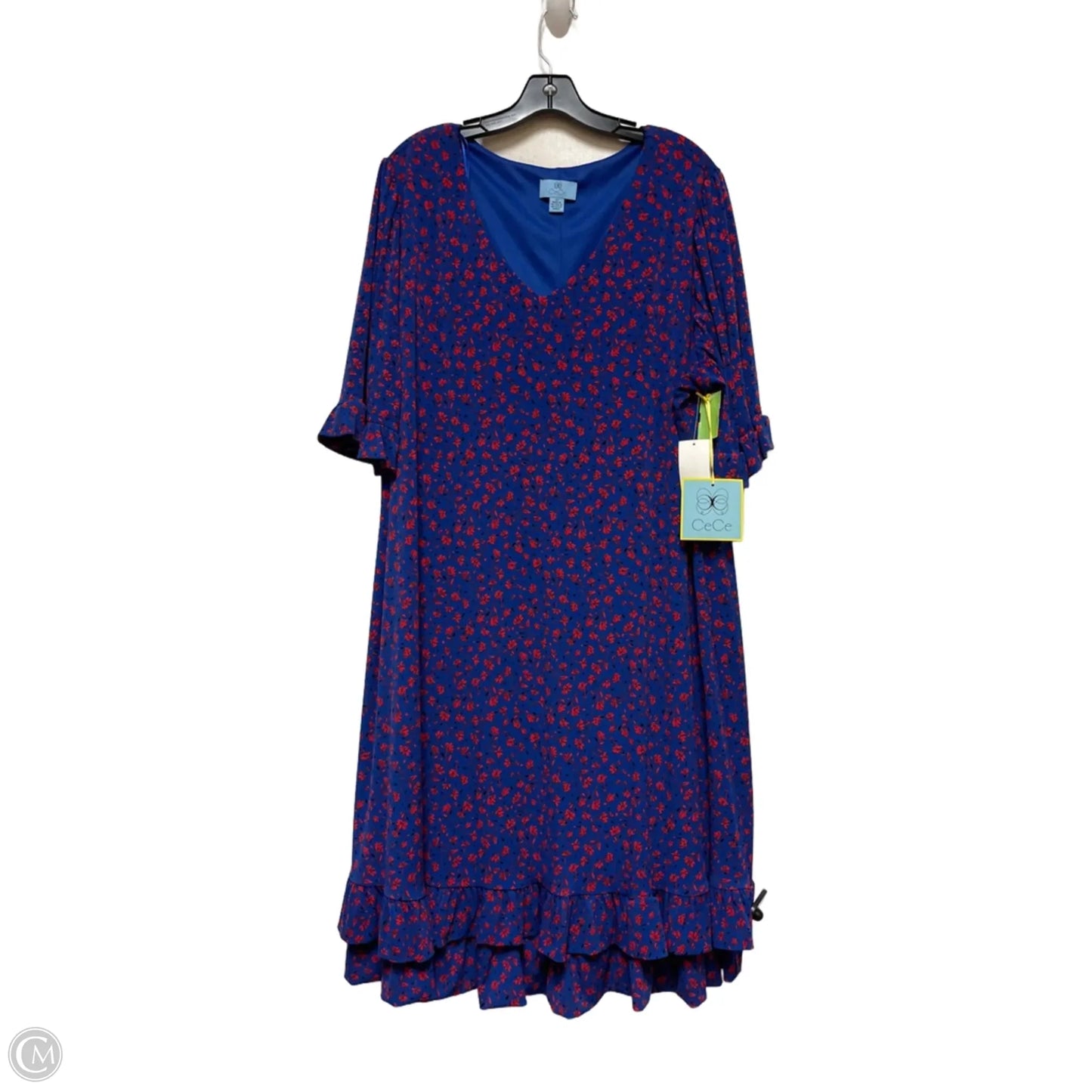 Dress Casual Midi By Cece In Floral Print, Size: 3x