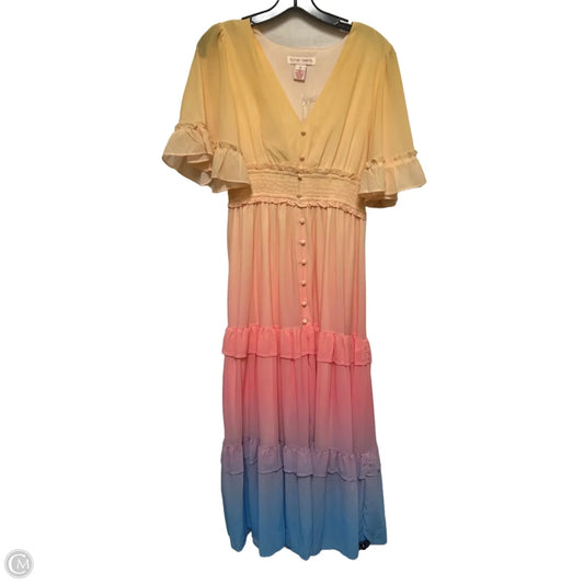 Dress Casual Maxi By Flying Tomato In Rainbow Print, Size: M