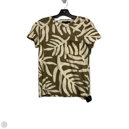 Top Short Sleeve Basic By Sanctuary In Cream & Green, Size: Xs