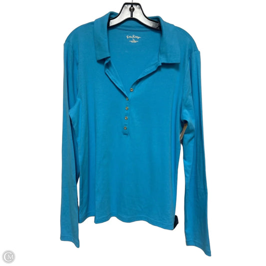 Top Long Sleeve Designer By Lilly Pulitzer In Blue, Size: Xl