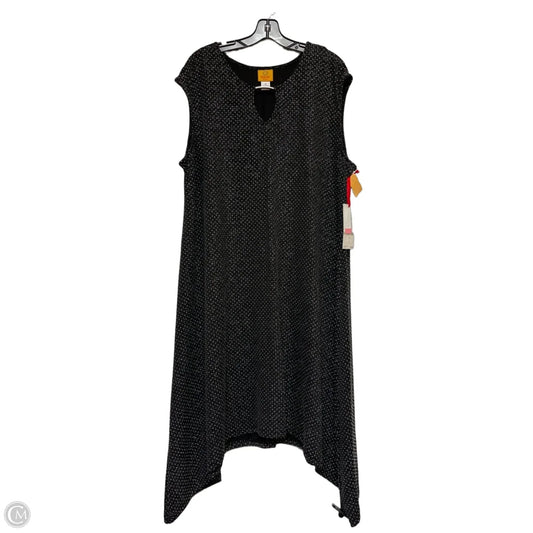 Dress Casual Midi By Ruby Rd In Black & Silver, Size: Xl
