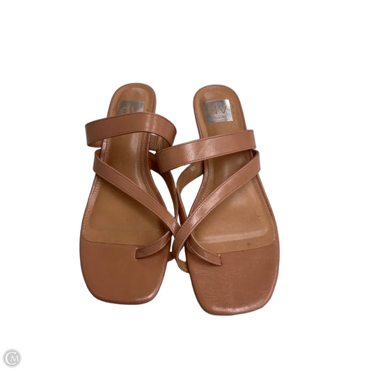 Sandals Heels Kitten By Dolce Vita In Brown, Size: 8.5