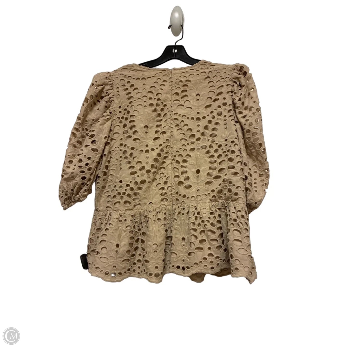Top Short Sleeve By Express In Brown, Size: L