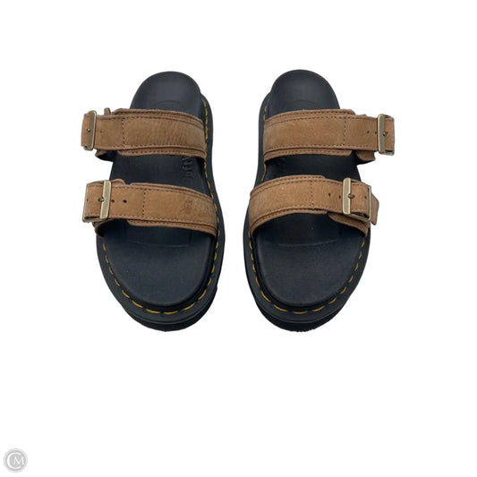 Sandals Flats By Dr Martens In Black & Brown, Size: 6
