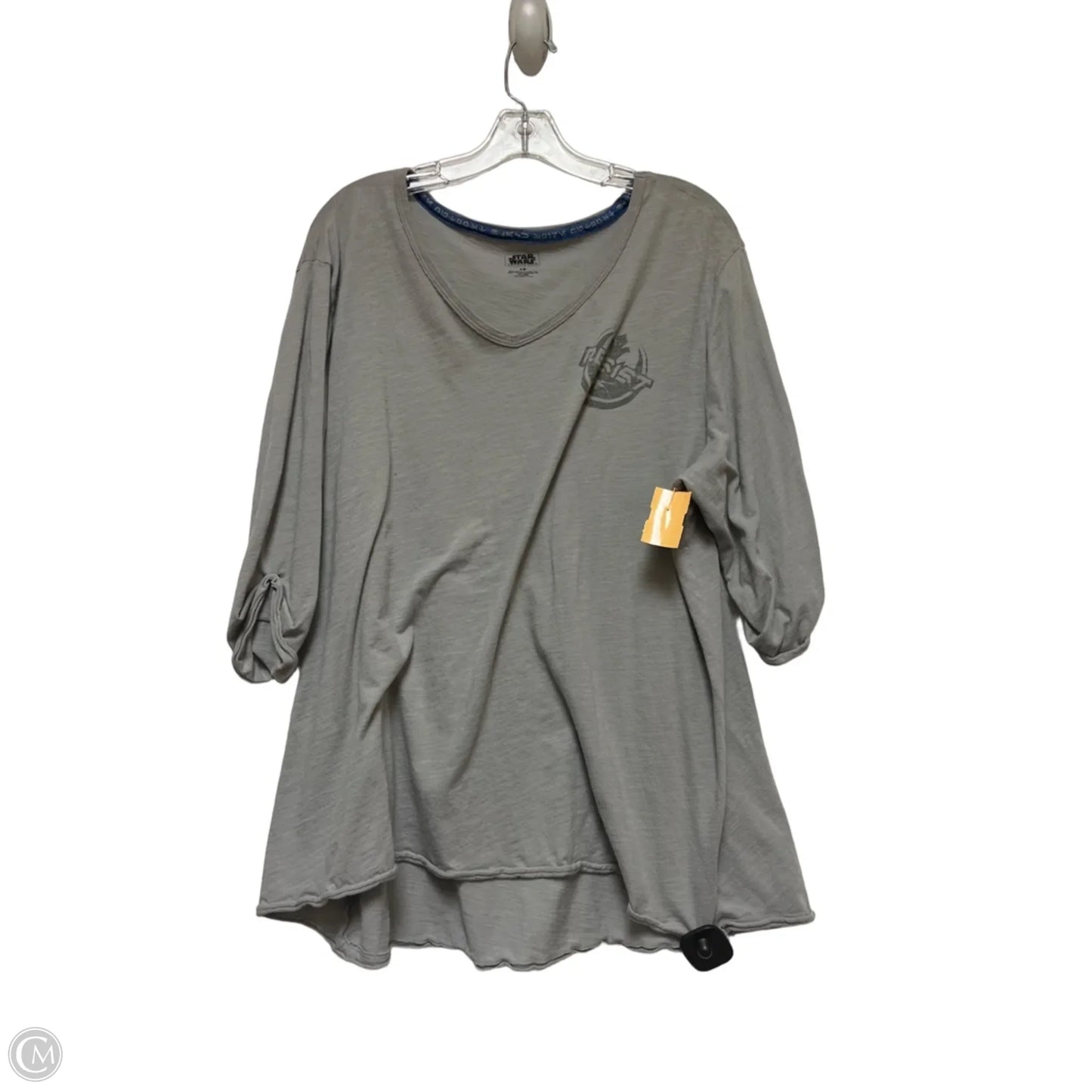 Top Short Sleeve By Clothes Mentor In Grey, Size: Xl