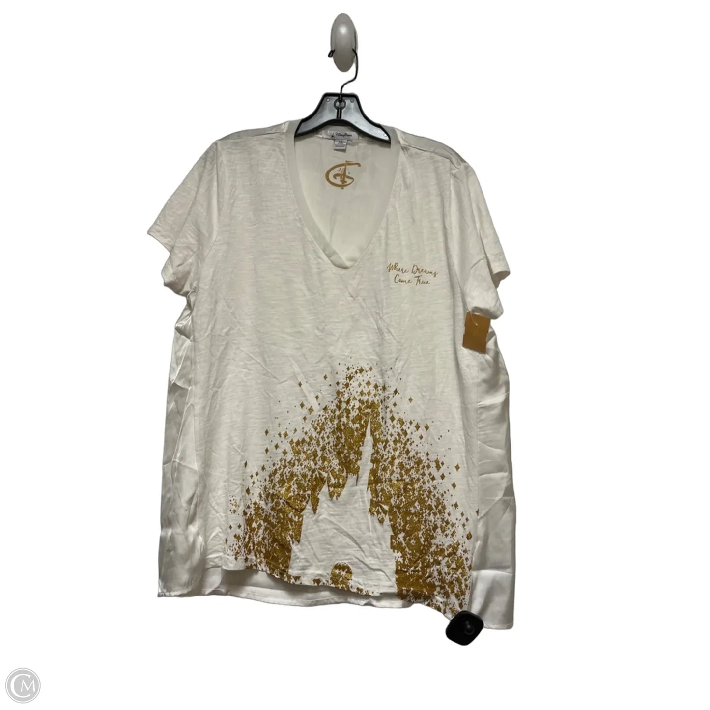 Top Short Sleeve Basic By Disney In White, Size: Xl