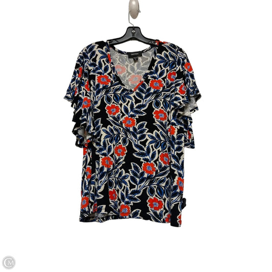 Top Short Sleeve By Karen Kane In Floral Print, Size: 1x
