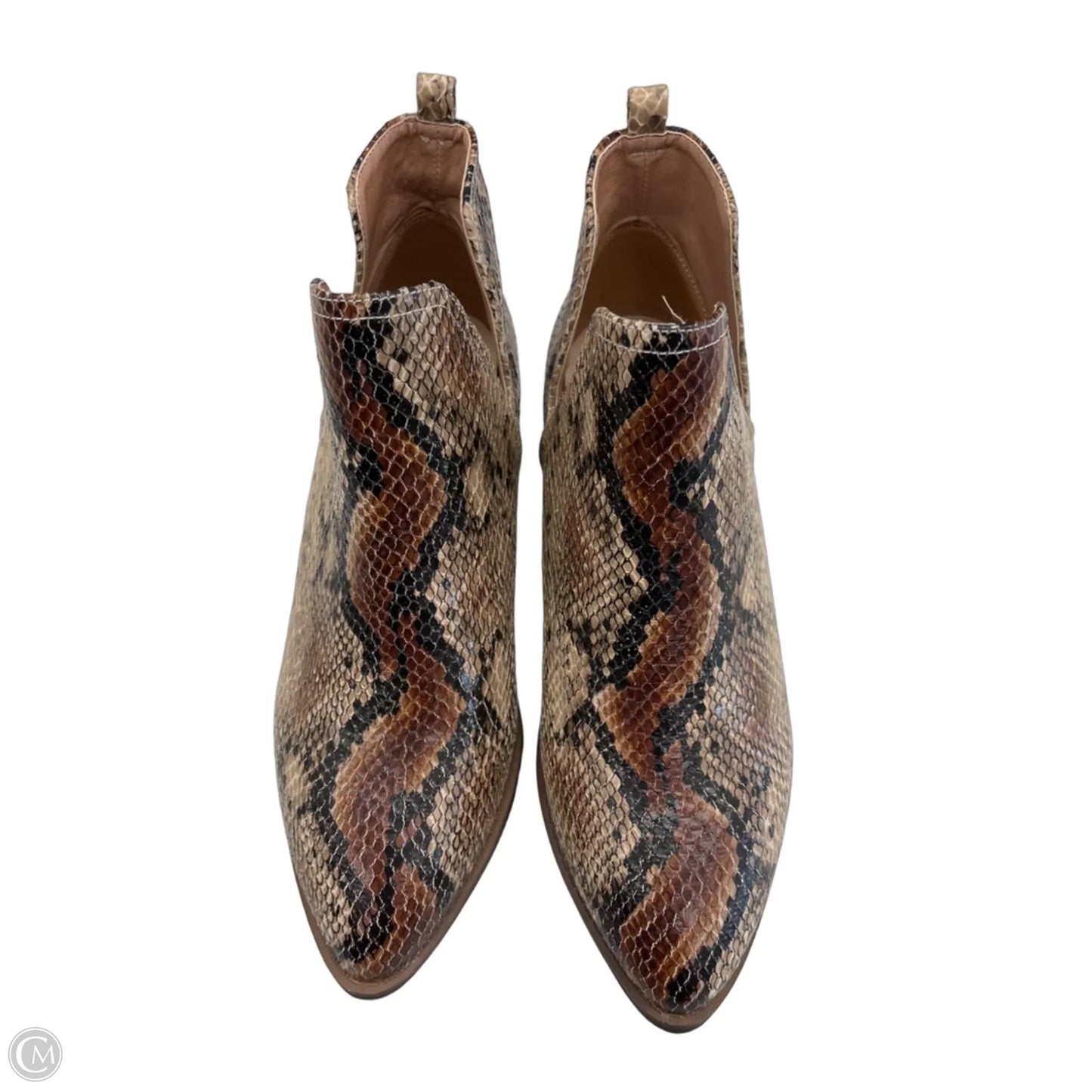 Boots Ankle Heels By Cl By Chinese Laundry In Snakeskin Print, Size: 7
