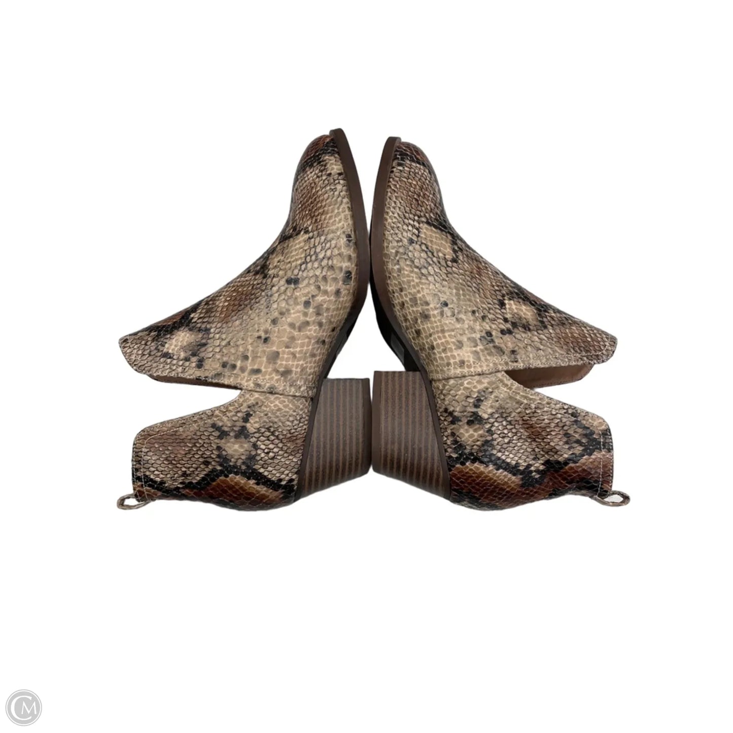 Boots Ankle Heels By Cl By Chinese Laundry In Snakeskin Print, Size: 7