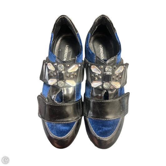 Shoes Sneakers By Clothes Mentor In Black & Blue, Size: 6.5