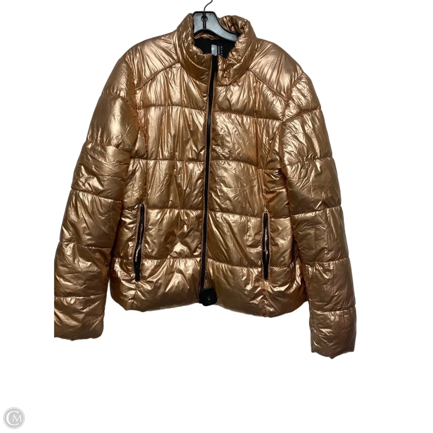 Jacket Puffer & Quilted By Marc New York In Rose Gold, Size: L