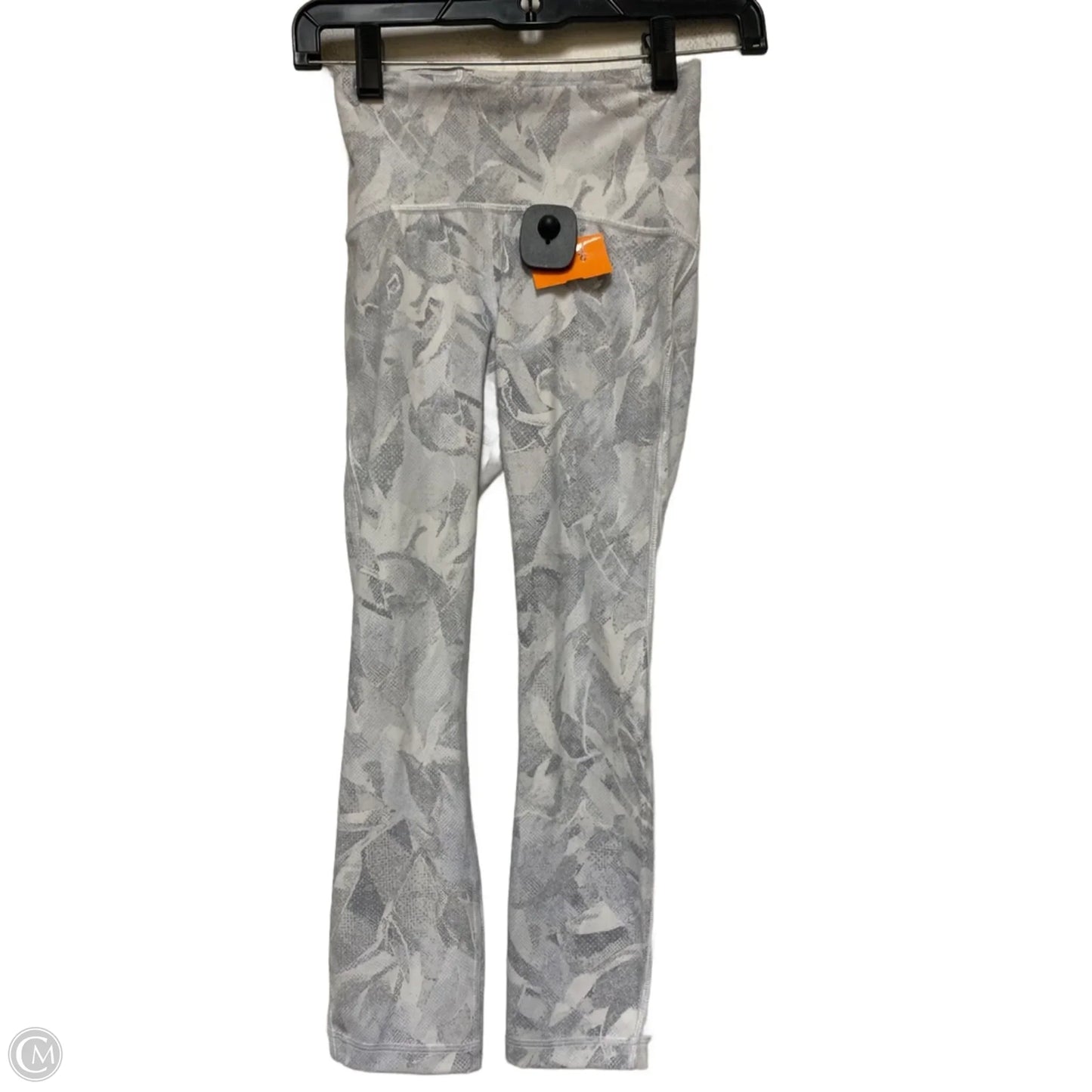 Athletic Leggings By Lululemon In Grey & White, Size: Xs