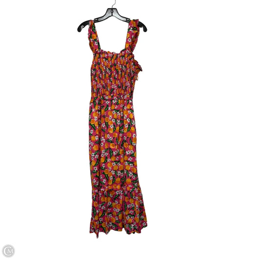 Dress Casual Maxi By Draper James In Orange & Pink, Size: L