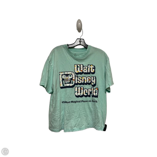 Top Short Sleeve Basic By Disney In Aqua, Size: L