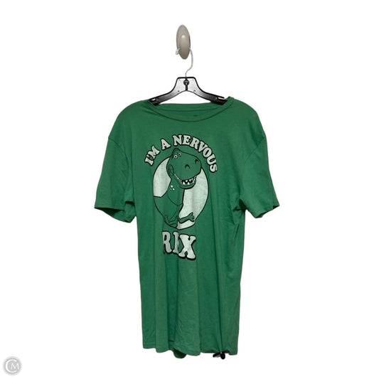 Top Short Sleeve Basic By Disney In Green, Size: L