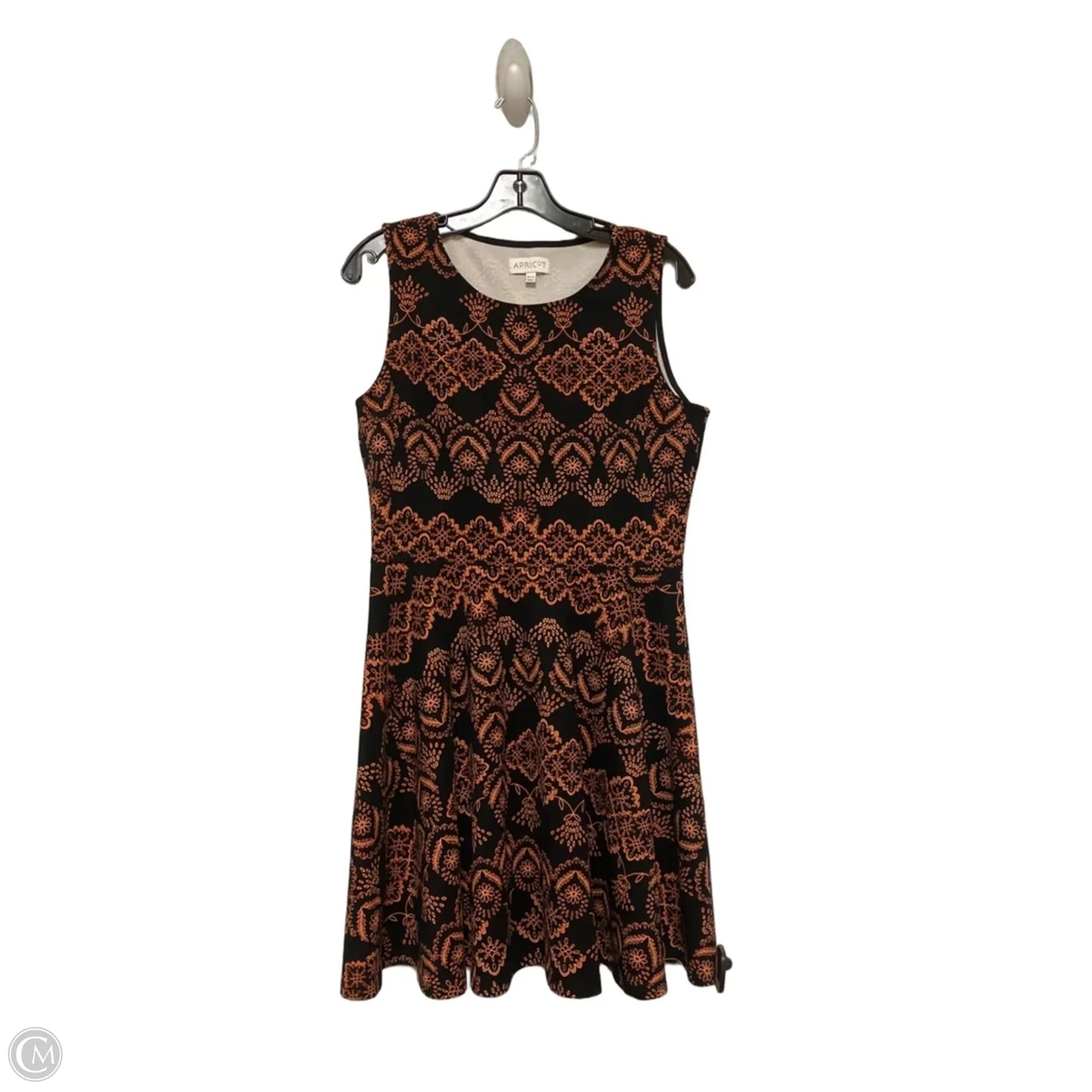Dress Casual Short By Clothes Mentor In Black & Orange, Size: L
