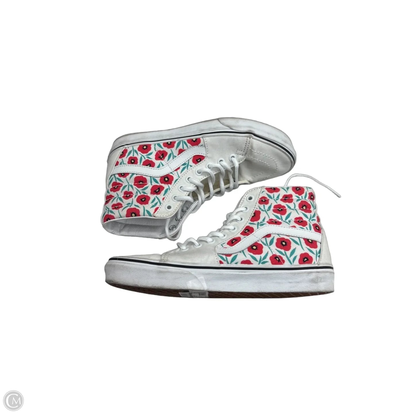Shoes Sneakers By Vans In Pink & White, Size: 8