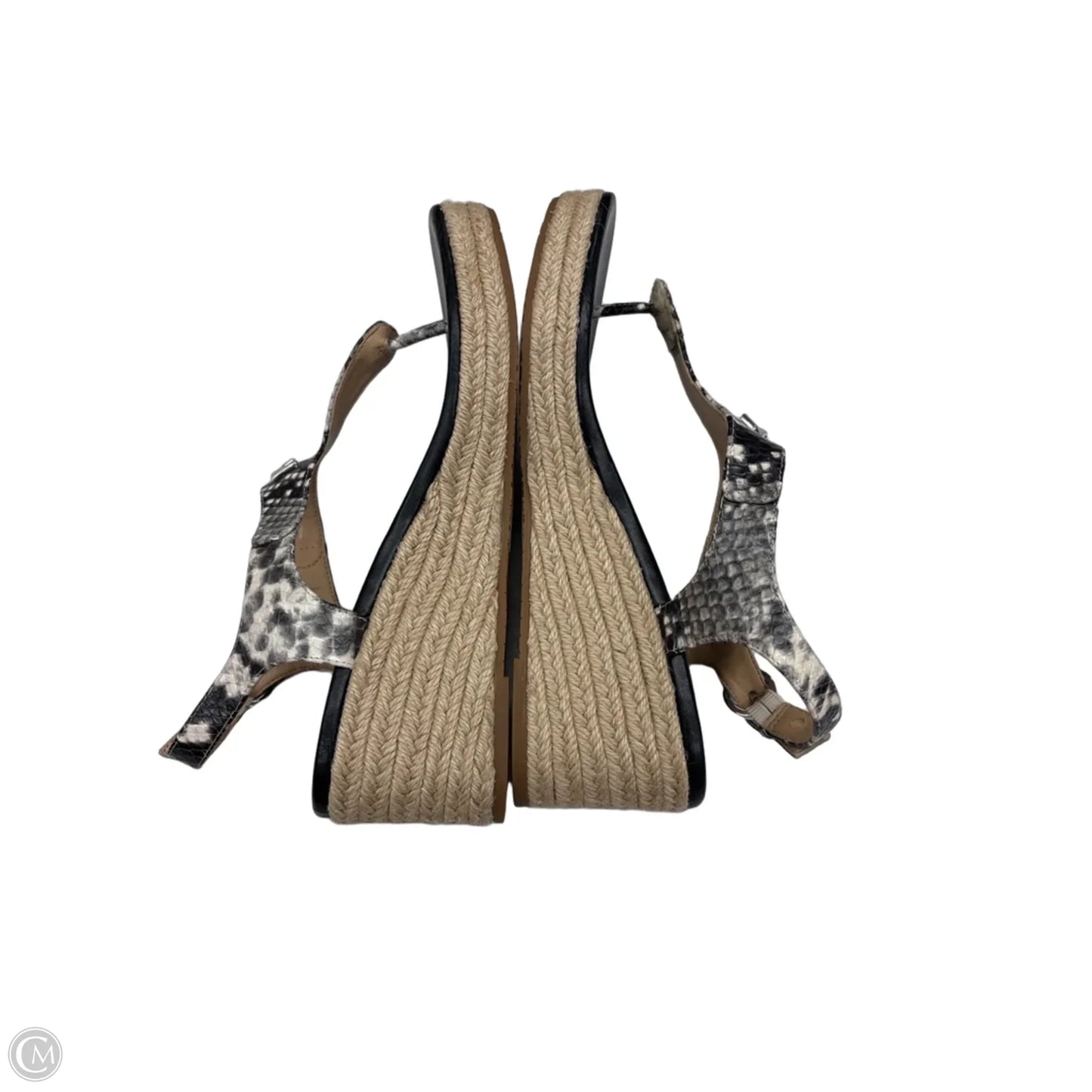Sandals Heels Block By Michael By Michael Kors In Snakeskin Print, Size: 8