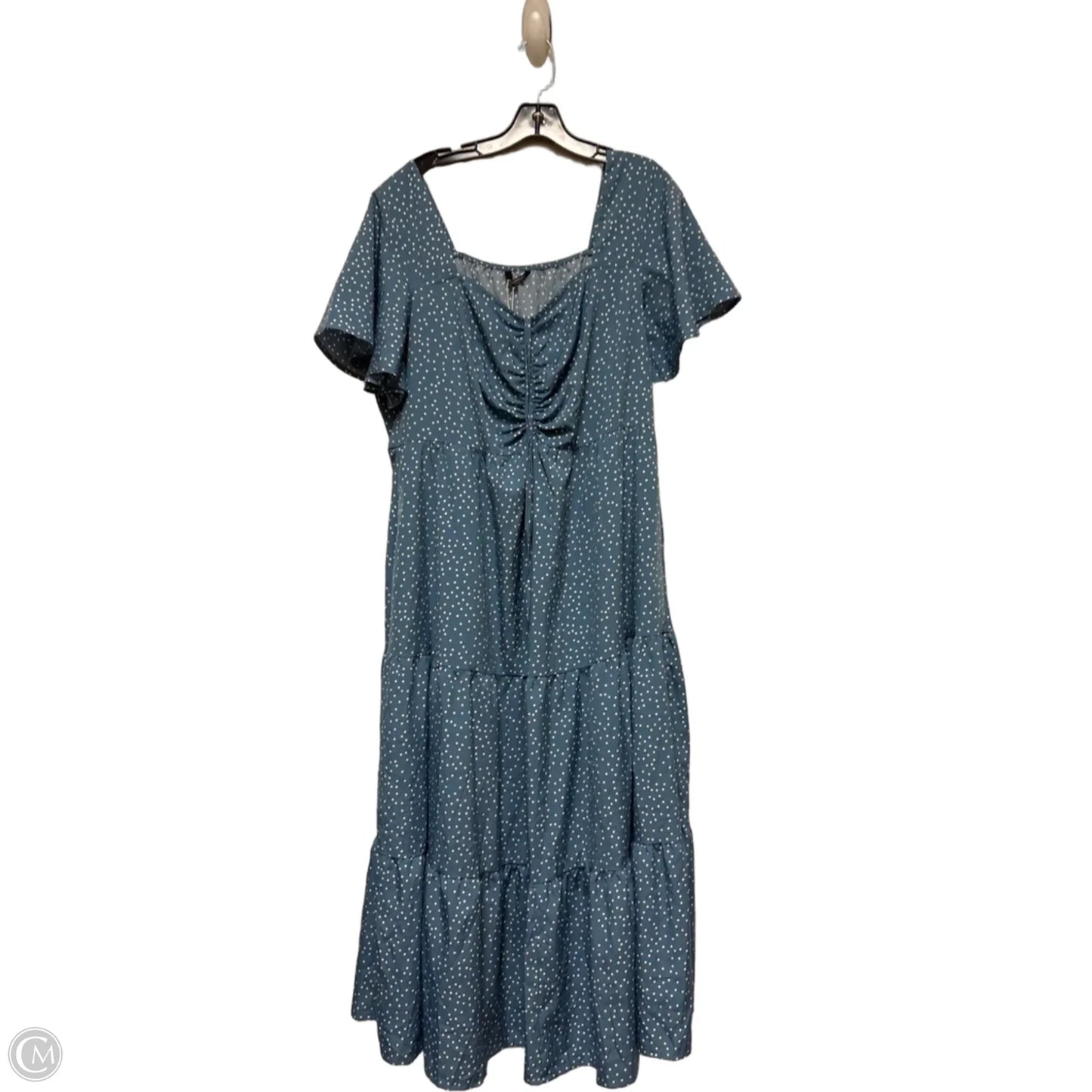 Dress Casual Midi By Bloomchic In Polkadot Pattern, Size: 2x