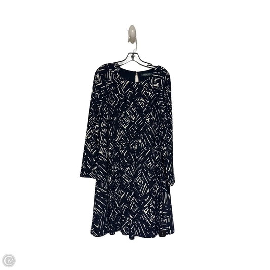 Dress Casual Short By Lauren By Ralph Lauren In Blue & White, Size: L