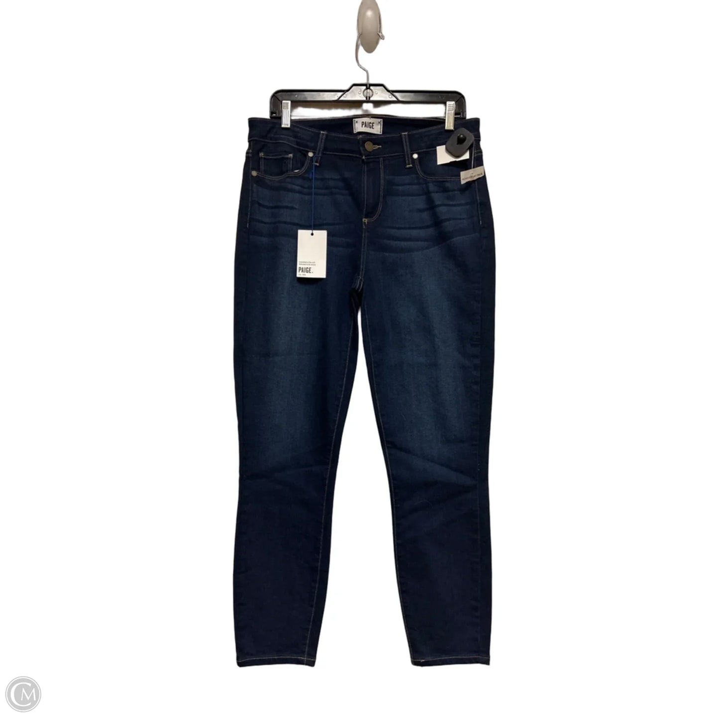 Jeans Straight By Paige In Blue Denim, Size: 10